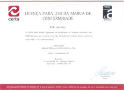 Certificado Certa/Inmetro porta corta-fogo