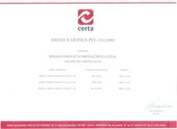 Certificado Certa/Inmetro porta corta-fogo